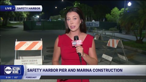 Safety Harbor Pier and Marina under construction as crews work to repair damage