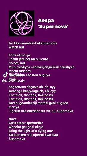 Supernova Lyrics by aespa – Full Lyrics and Meaning
