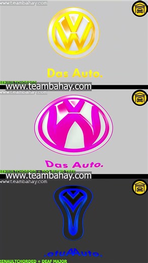 NEW AND OLD VOLKSWAGEN LOGO ANIMATION IN 3 SUPER WEIRD EFFECTS PART 45 #shorts #logo #volkswagen