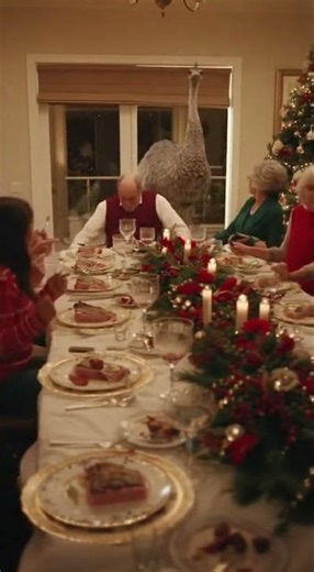 Giant Bird DESTROYS Christmas Dinner! 🦅🎄💥 #funnyanimals