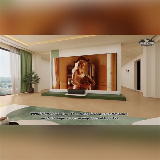 vividstormscreens on Instagram: "If you have a Laser TV (UST Projector), you know that the screen is just as important as the projector itself. You need something that can handle a massive image and keep it perfect. Meet the VIVIDSTORM S Lite Hyper Floor Rising Screen. This is the ultimate partner for any modern laser TV setup. It's available in a huge range of sizes, from 72 all the way up to a colossal 150 inches, instantly creating a true private cinema in any room. 🚀 Why this screen is spec