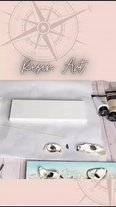 Glass and resin coastal art: Oyster Seabirds. Grab the tutorial today! #deepsouthshelling #CoastalCrafts #resinart #glassart #coastaldecor #beachlife #oystershells | Mettle Modern Design