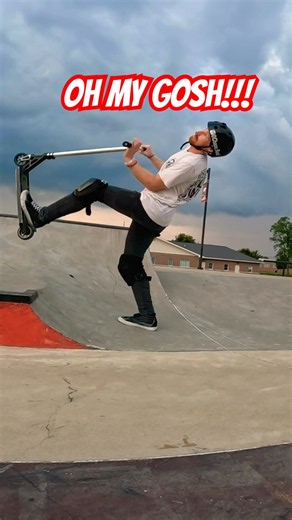 Flipping the SMALLEST ramp at the skatepark 😱‼️ #proscooter #skatepark #shorts #youtubeshorts