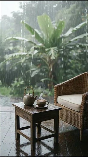 Morning Coffee & Heavy Rain in Java 🌧️☕ (Dream Workspace)