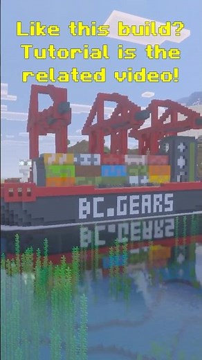 Minecraft Cargo Ship / Container Ship Tutorial #minecraft #minecraftboat #minecrafttutorial
