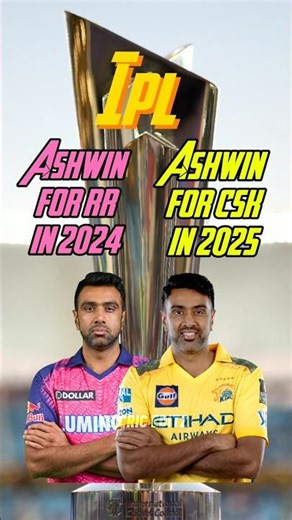 CSK Ashwin vs RR Ashwin 💥 Big Difference! #ipl #cricket #ravichandranashwin #csk #rr #ipl2025