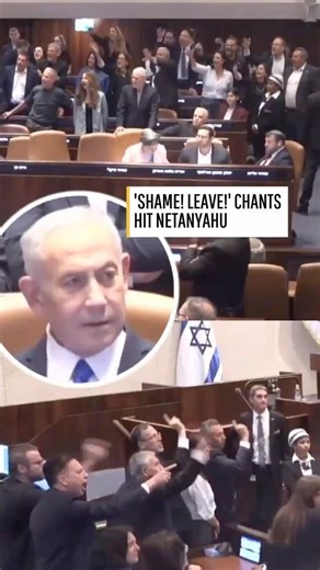 Netanyahu walks out after opposition lawmakers protest inside Knesset