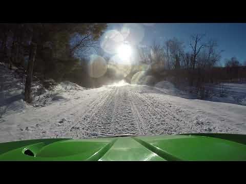 4K Gopro Snowmobile Trail Ride High Speed Northern Minnesota