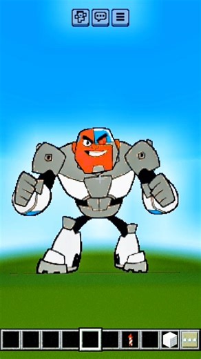 Teen Titans Go pixel art in Minecraft #short