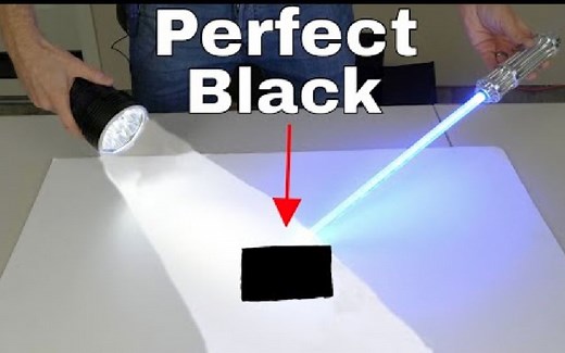 【实验】如何制作完全不反光的超级黑？激光照射也毫无反光！（中字剪辑）@Wayne字幕组