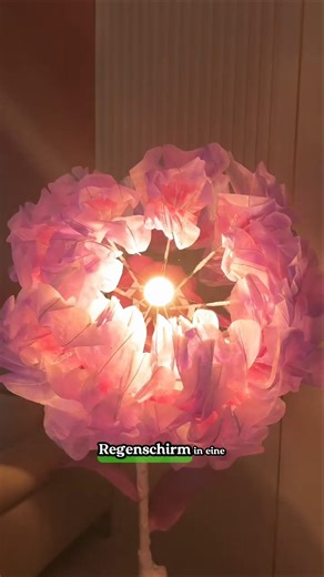 Kaputter Regenschirm wird zur schönen Laterne Überraschung für Mama heute 🏮✨