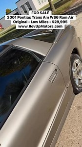 3.4K views · 71 reactions | 2001 Pontiac Trans Am WS6 Ram Air from Rev Up Motors #revupmotors #PontiacTransAm #transam #transamws6 #ws6 #ws6transam | Rev Up Motors | Facebook