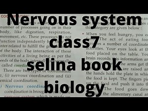 Nervous system,Class7, biology, Selina book, science,part2