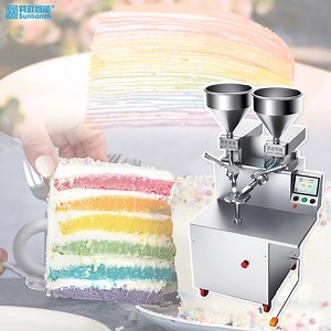 [Hot Item] Automatic Crepes Layering Birthday Cake with Cream Smear Battering Machine