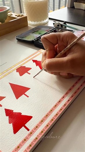 Christmas ready🎄! Make cute christmas cards using watercolors #watercolorcard #christmascard #handmadecard #christmascards #cardmaking #christmasdiy #diycard #christmasdecor #christmasgift #diygift #viralart #artreels | spicingcolours