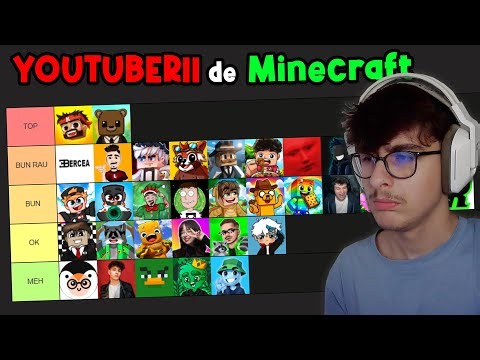 TIERLIST with Minecraft YOUTUBERS!? *sorry*
