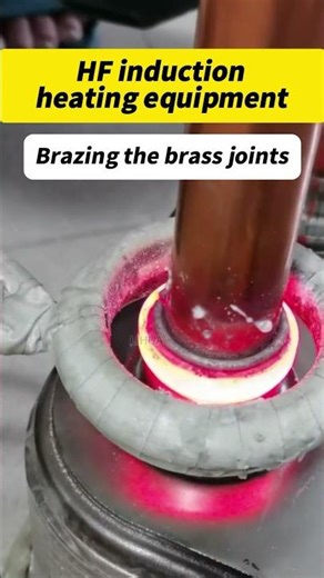 Brazing the brass joints #inductionheatingmachine #brazing #inductionbrazing #brazingmachine