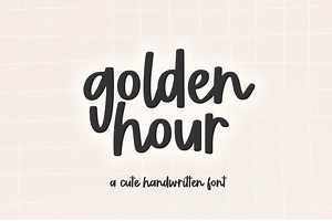 Golden Hour | Cute Script Font, a Script Font by KA Designs