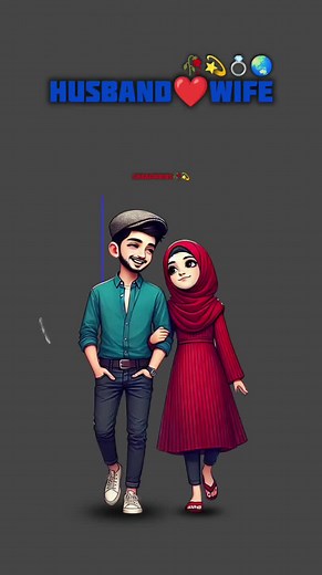 Stylized Cartoon Couple: Love and Connection