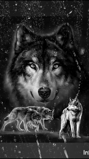 Majestic Wolves: Grayscale Artistry and Wild Movement