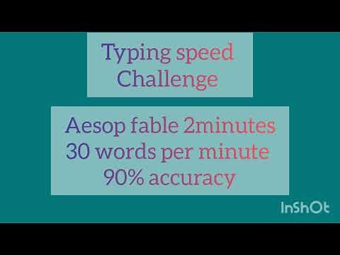Aesop fable | 2 minutes typing speed test challenge