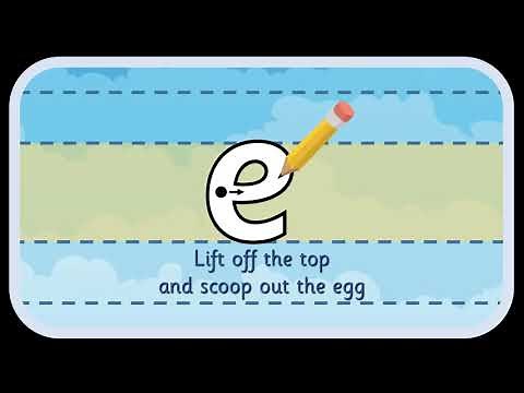 'e' letter formation