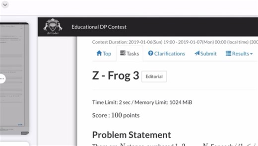 转移代价转化直线 凸包优化亦称斜率 ACEDPCZ. Frog 3 #DPTransitConvexHullTrick