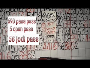 KALYAN MATKA OPAN LINE TRICKS TODAY CHART GUESSING 23-09-2025 SINGLE (57-97)Jodi