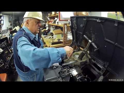 Ludlow Typograph Maintenance- fluxing the melting pot. 2017, 09 Sept 23