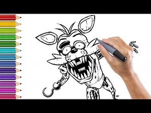 How To Draw Foxy - Five Nights at Freddy's - step by step