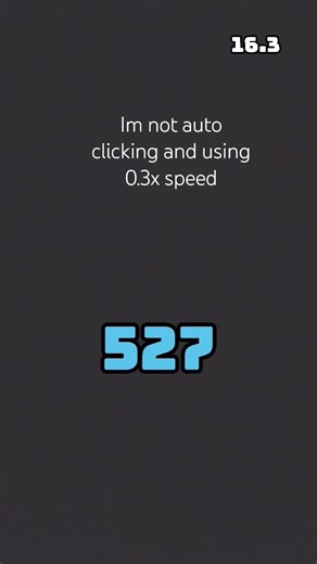 I'm not using auto clicker and 0.3x speed