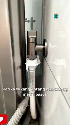 Replace the washing machine faucet and replace it with a new special faucet. It is made of pure copper and has an automatic water stop function for safer use#washingmachineheart #washingmachine #goodthings #faucet