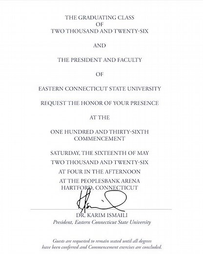 Join us for Eastern's 136th Commencement May 16, 2026