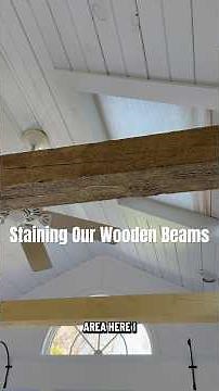I Tried Staining Over Paint… Here’s What Happened! #diy #diybeginner #woodstain #woodbeams