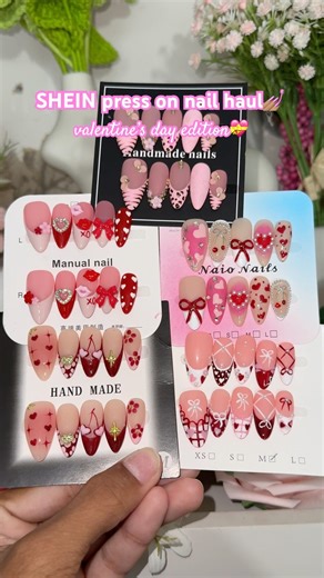 SHEIN press on nail haul- valentine’s day nail inspo💝 #pressonnails #nailinspo #sheinhaul
