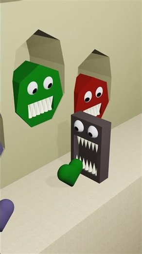 Reverse | Wow 😱 Scary & Confused Monster eating heart ❤️🫀🧡❤️‍🔥 #fypviral #blender #funny #loopvideos