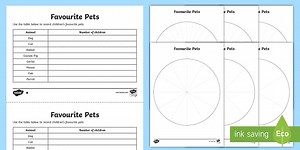Pie Charts - Differentiated Worksheets