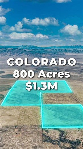 800 Acres of FARMLAND for SALE in COLORADO This Colorado Farm & Ranch Property Features Rocky Mountain Views Power County Road Frontage Water Well Center Pivot Irrigation System Barn / Workshop Loafing Shed Hay Barn Mobile Home This Colorado Farm & Ranch has a Per Acre Price of $1,625 x 800 Acres = $1,300,000. If You Dream of Farming & Ranching, this may be the Opportunity for You! View the Property Video, Images, Maps & Details at: LANDIO.com LANDIO ID: CO_Saguache_00008 Colorado | 800 Acres  /
