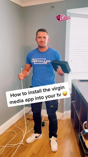 How to install the virgin media app into your tv 😜 #tvinstaller #lifehack #tv #home #love #tvmounting