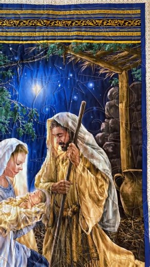 Nativity Scene Christmas Quilt/wall Hanging With Holy Family – Handmade Cotton Holiday Decor - Etsy