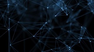 Download Abstract plexus tech background with glowing blue shiny connecting lines and dots or nodes. Digital data network connections concept. This modern technology video is full HD and a seamless loop. for free