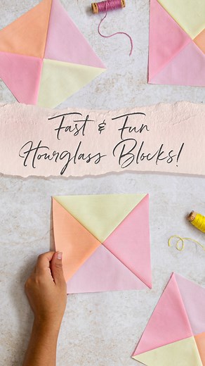 Art Gallery Fabrics® - AGF | Let’s make fast & fun hourglass quilt blocks the easy way using our AGF PURE Solids! 🧵😍 These blocks are super versatile and easier to make... | Instagram