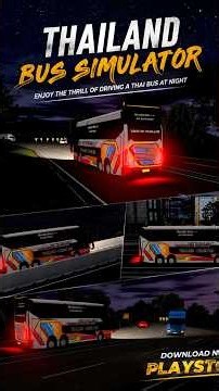 Thailand Bus Simulator - Realistic Night Bus Driving Under a Stunning Starry Sky | Android Gameplay