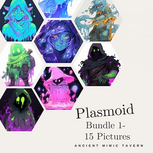 Plasmoid Character Portraits: D&D Art, TTRPG NPC (digital Download, PNG Bundle of 15) - Etsy