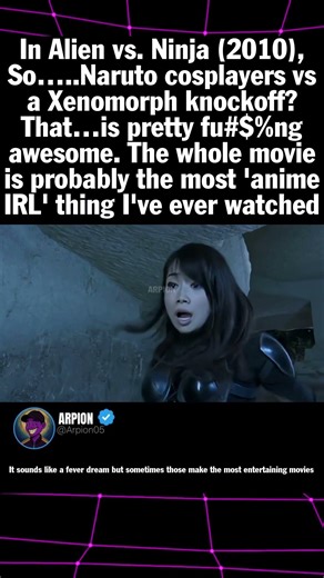 In Alien vs Ninja 2010, So… Naruto cosplayers vs a Xenomorph knockoff That…is pretty fu#$%ng aweso