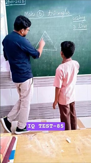 Make 5 Triangle using 3 Lines ? #iqtest #braintest #school #education #mindgames #challenge