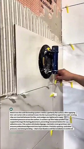 Wall Tile Leveling System Pro Install #Tiling #Construction #Remodeling
