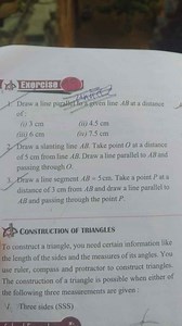 ExgrGs:1. Draw a line paralle to a given line AB at a distance... | Filo