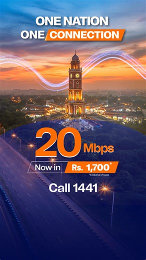 Unlimited 𝟐𝟎𝐌𝐁𝐩𝐬 Internet for just 𝐑𝐒. 𝟏,𝟕𝟎𝟎🌐 𝐍𝐀𝐘𝐀𝐓𝐄𝐋 ↔ 𝐒𝐈𝐀𝐋𝐊𝐎𝐓❗ Apka Internet sirf aik Connection nahi! It's a lifeline. ﮩ٨ـﮩﮩ٨ـ♥️ﮩ٨ـﮩﮩ٨ـ!, choose wisely! Get a new connection on full payment today and avail free 🍿 NAYA TV trial for 3 months. 📞 200 mobile minutes for all networks. One call at 1441 and we’ll handle the rest. *T&Cs apply | Nayatel