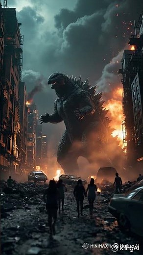Godzilla Rampages Through the City 🌆🔥 | Ultra-Realistic Epic AI-Made 3D Monster Scene